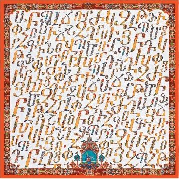 hermes armenian alphabet scarf price|Hermes Armenian Alphabet Scarf .